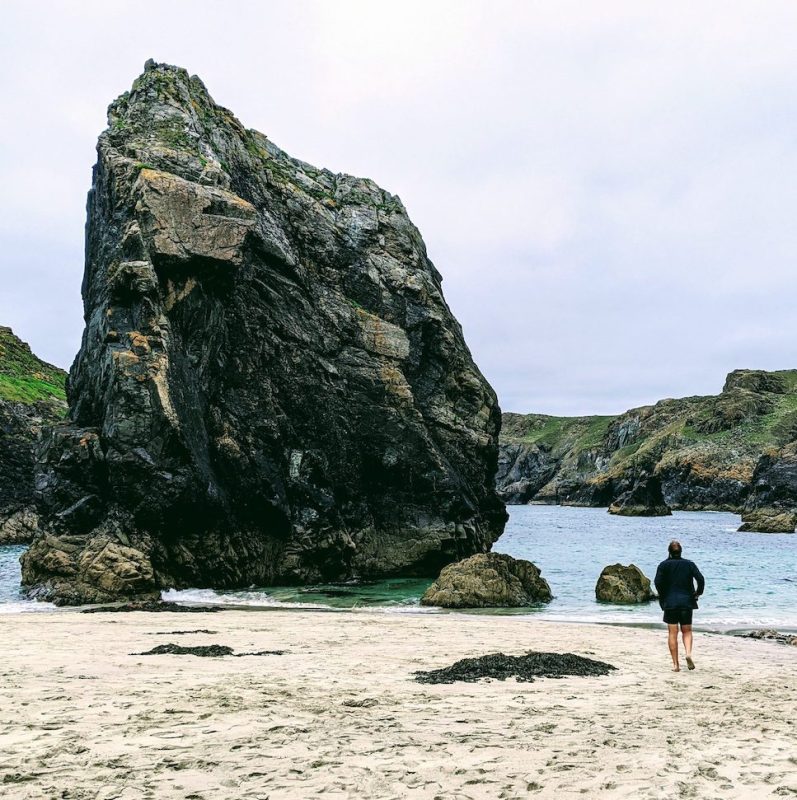 Large rocks of Kynance Cove Cornwall golden sand best beaches sandy beach
