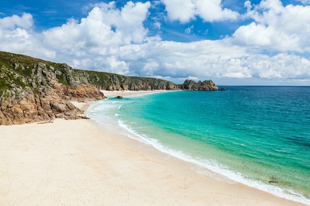 Porthcurno beach owned by national trust favourite beach dog friendly lands end white sand high tide